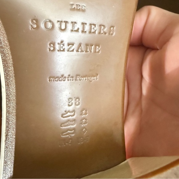 Sezane Paula Babies Shoes Cream Patent leather size 38 7.5 - Picture 6 of 12